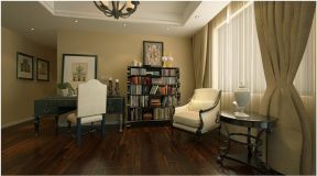 美式风格169平米三居室书房书架装修效果图