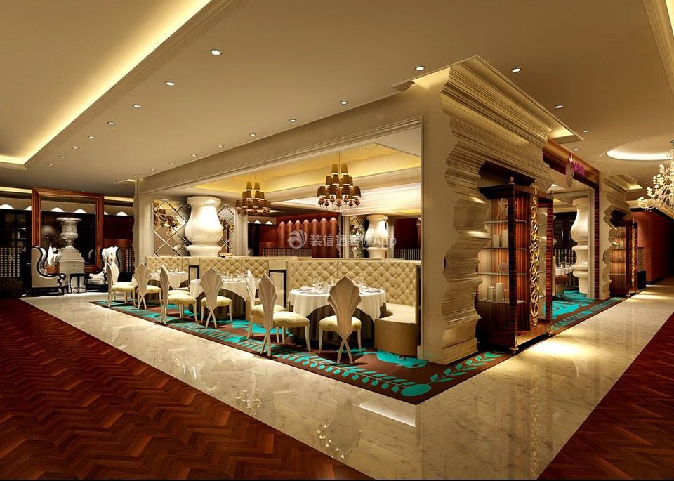 550平米现代风格西餐厅装修效果图欣赏