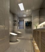 现代风格90平米三居室卫生间灯设计效果图