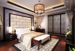 三居123平中式风格卧室装修效果图欣赏
