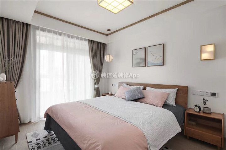 日式风格卧室床头创意壁灯效果图片