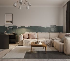 96平米二居室北欧风格沙发背景墙装修设计效果图