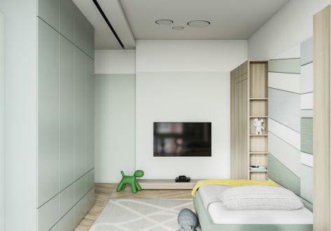 144平米四居室现代风格装修设计效果图