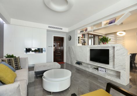 144平米三居室现代风格装修设计效果图