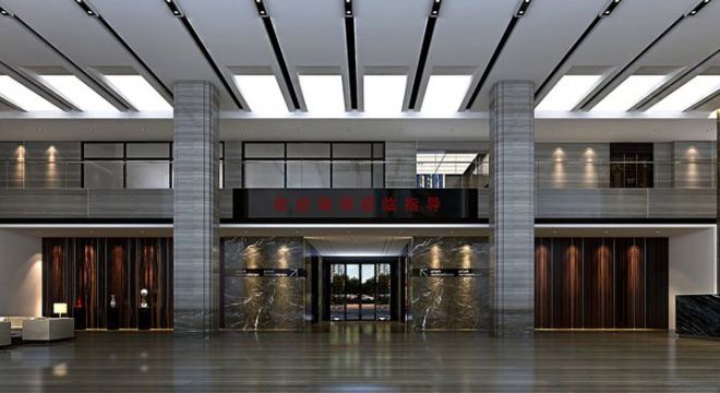 博通地产办公楼现代风格2800平装修效果图