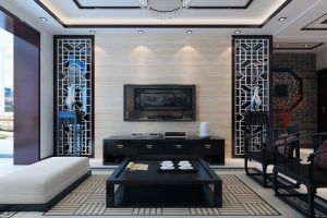 中式家庭装修风格电视墙