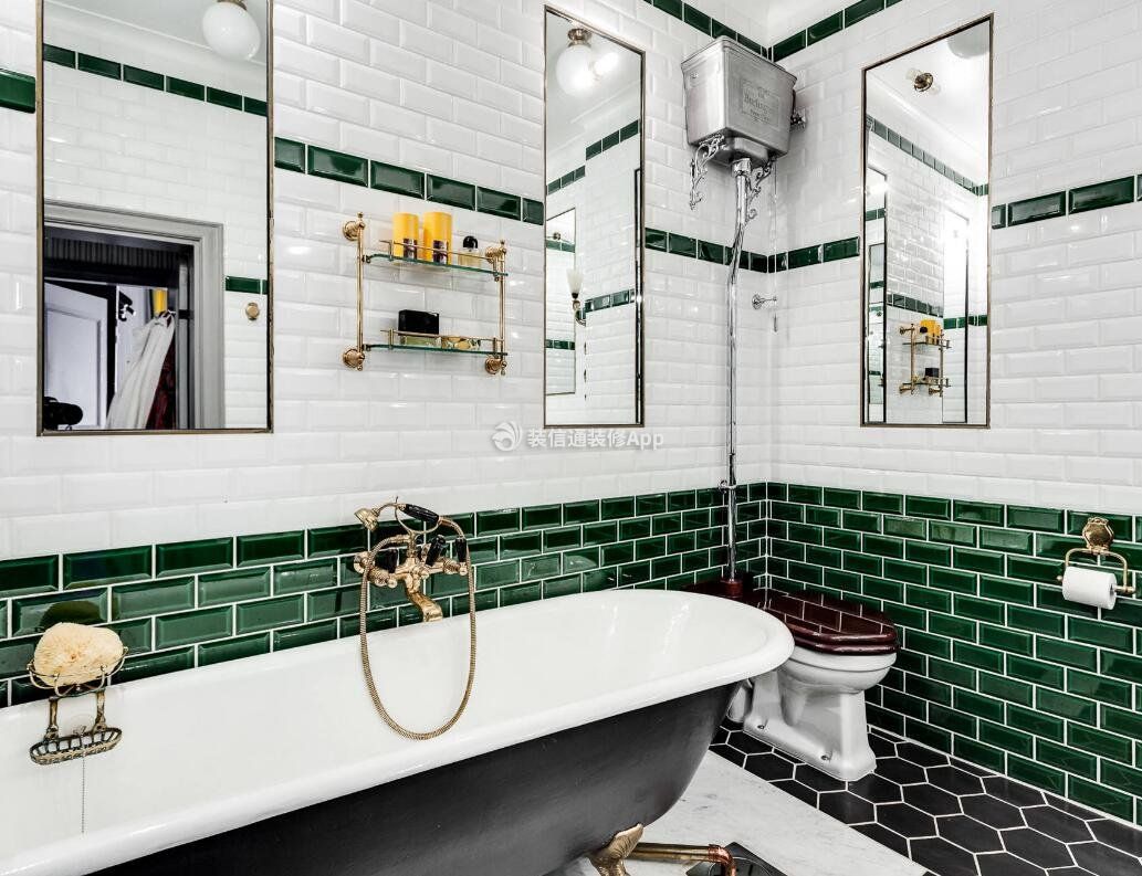 好看的欧式风格房子浴室浴缸装修设计图片