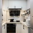 75平米小户型白色厨房吊柜装修设计效果图欣赏