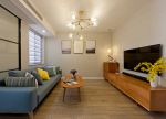 75平米现代小户型客厅实木地板装修图欣赏 