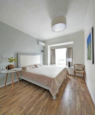 75平米简约美式风格小户型卧室木地板装修