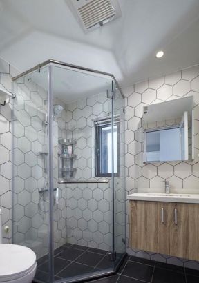 卫生间淋浴房设计图 淋浴房隔断图片 