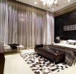 上海简约风格别墅卧室床尾凳装修设计