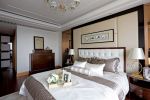 上海高档别墅卧室床头软包装修设计图