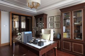 上海新古典风格别墅书房书桌装修设计图片