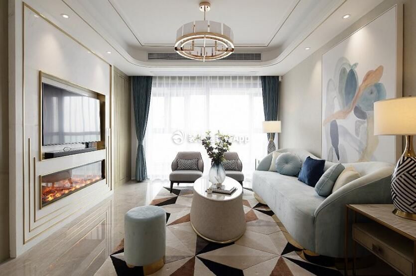 2023上海现代轻奢风格房屋客厅装修图