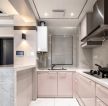 2023上海现代风格房屋厨房粉色橱柜装修图