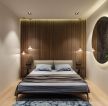 2023上海房屋装修卧室床头木背景墙图片