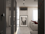 星海城现代风格一居室装修效果图