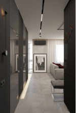 星海城现代风格一居室装修效果图
