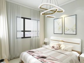 93平米现代风格三居室卧室吊灯装修设计图
