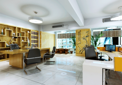 320平办公室现代简约风格装修案例