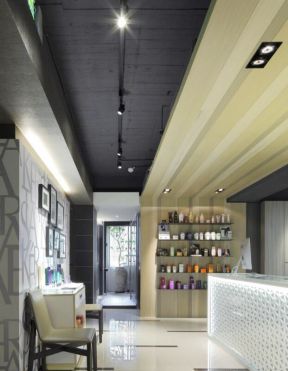 杭州理发店室内吊顶装修设计图片2023