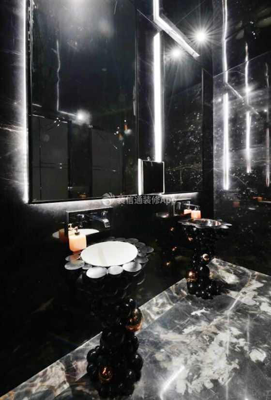 杭州ktv洗手间镜子装潢设计效果图 