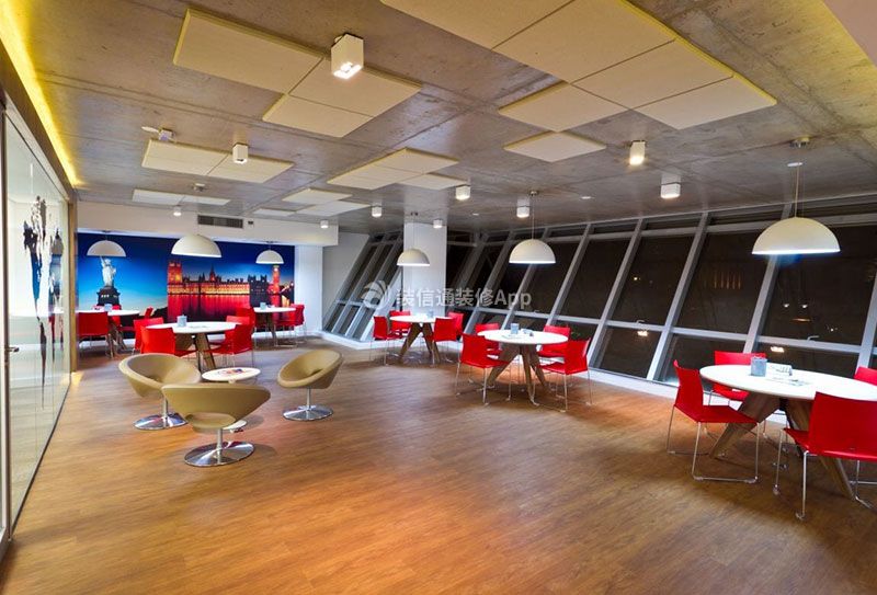 400平现代风格办公室会客厅装修效果图