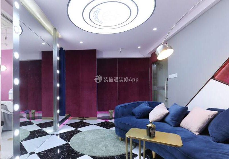 上海混搭风格美容店接待区沙发装修图片