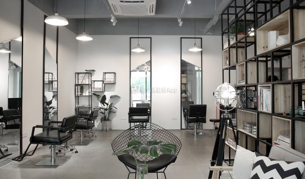 上海工业风格美容店吊灯装修设计图片