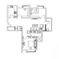 紫樱阁 112平米户型，3室2厅1卫，112平米（建筑）