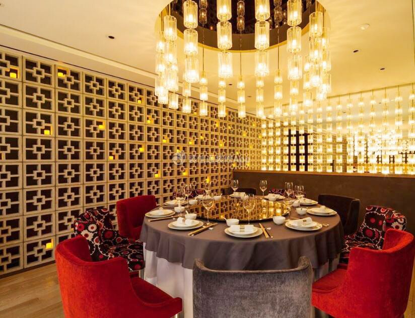 上海饭店餐厅室内吊顶灯装修效果图一览