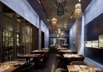 上海混搭风格饭店餐厅室内吊顶灯装修图 