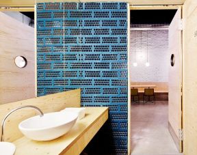 上海现代风格餐饮店洗手间装修设计图