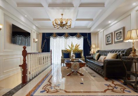 国润城200平米五居室装修现代轻奢风格案例欣赏