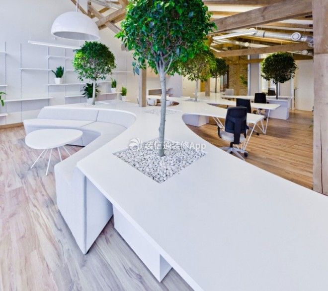 320平现代风格办公室休闲区装修效果图