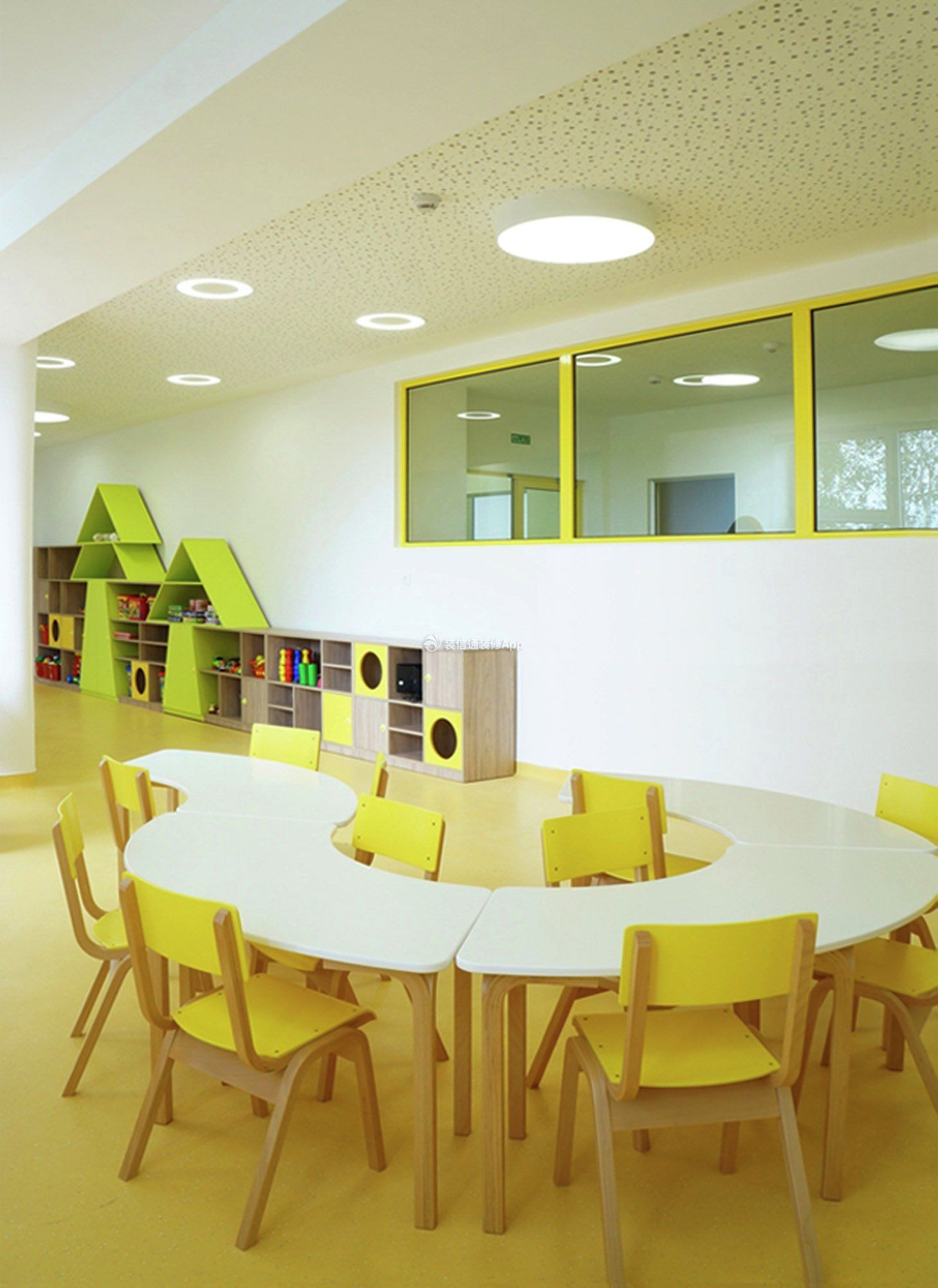 合肥幼儿园教室桌椅装修设计实景图