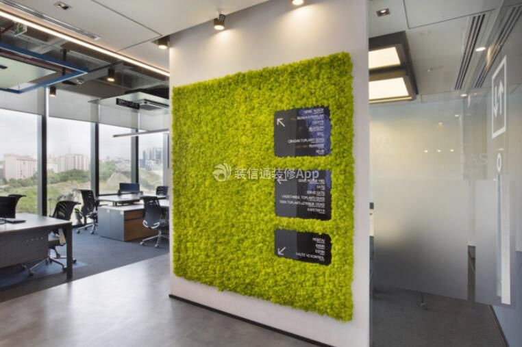 合肥现代简约办公室形象墙设计装修图片