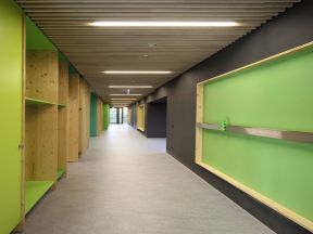  幼儿园走廊设计效果图 幼儿园走廊装饰 幼儿园走廊装修图片