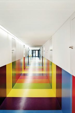 合肥幼儿园走廊地面装修装饰设计效果图 