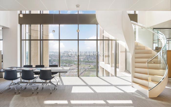 420平现代风格办公室楼梯装修效果图