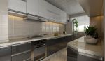 138平新房长方形厨房橱柜设计效果图
