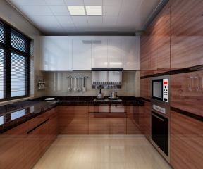 現(xiàn)代風(fēng)格140平米三居室廚房吊柜裝修效果圖