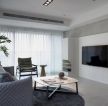合肥小户型公寓白色电视墙装修图欣赏