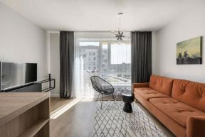 合肥现代风格小户型公寓客厅装修实景图