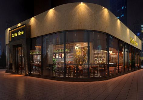 绵阳乐荟城360平米古典风格咖啡馆装修效果图