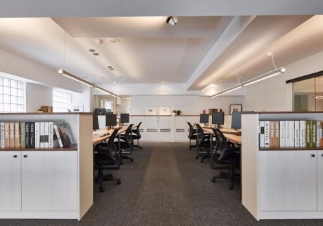 厂房改造1600平米办公室装修设计效果图