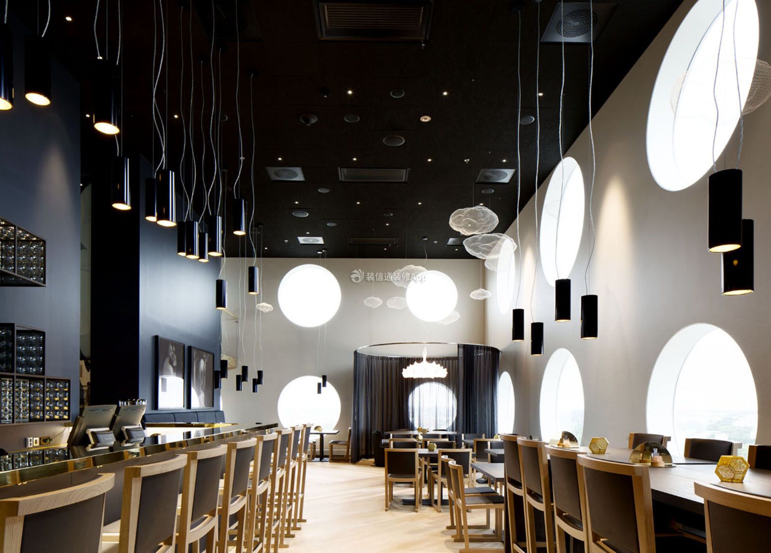 重庆酒店餐厅吊灯装修设计效果图一览