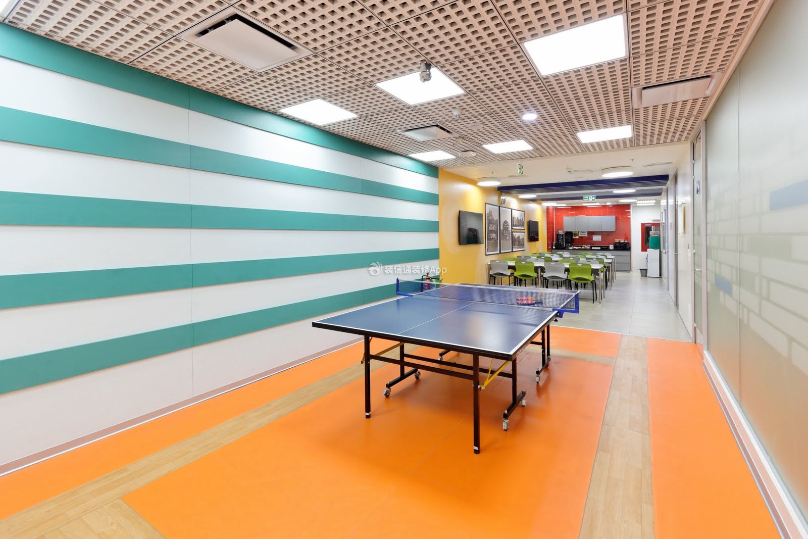 重庆办公室休闲区乒乓球桌装修设计效果图片