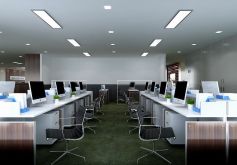 数码公司现代风格1200平米办公室装修效果图